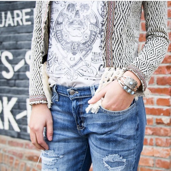 Miss Me Tribal Print Fringe Jacket - Picture 3 of 8